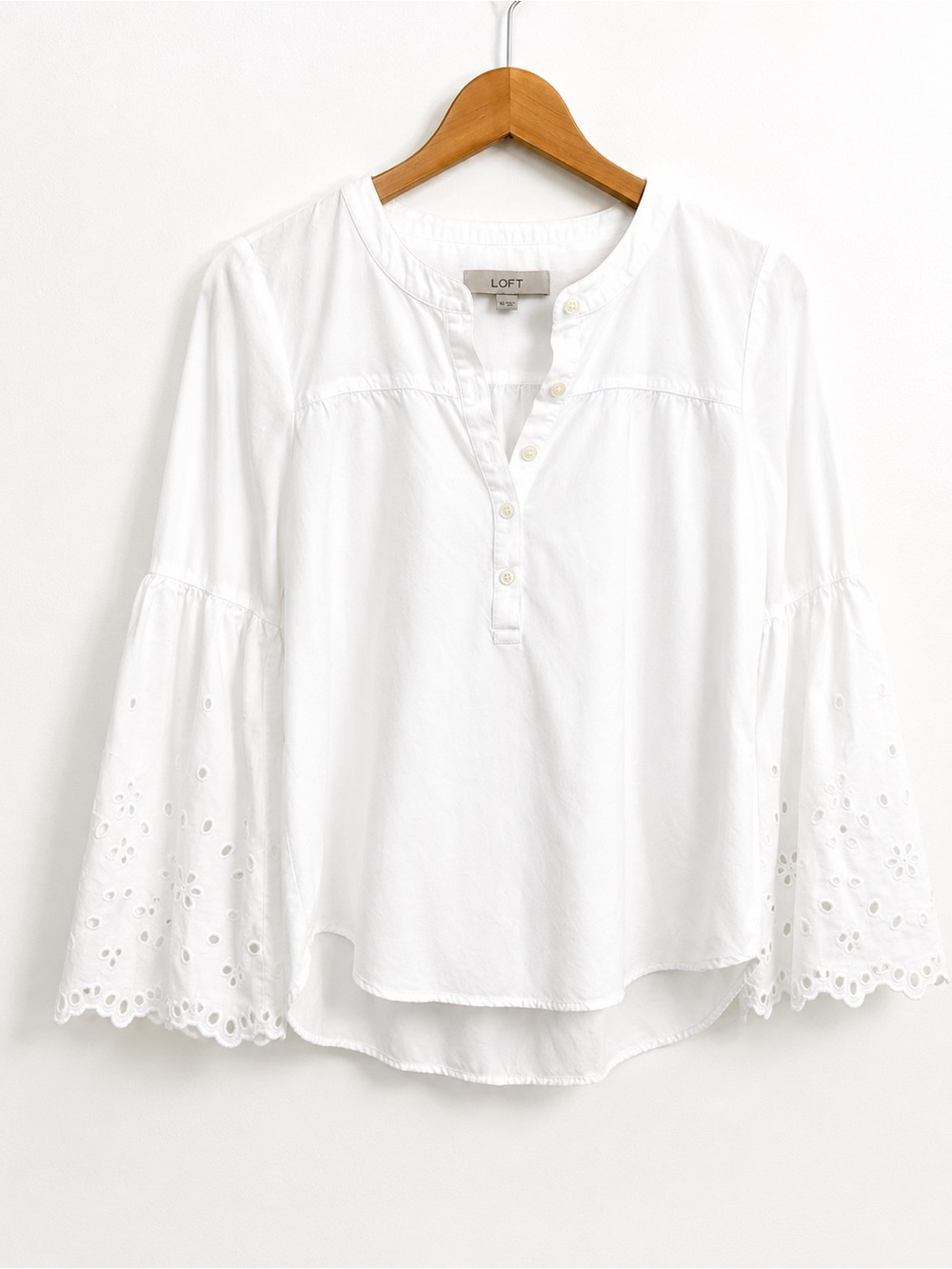 Old Navy The Cropped Shirt Blue White Striped Button Down Size L